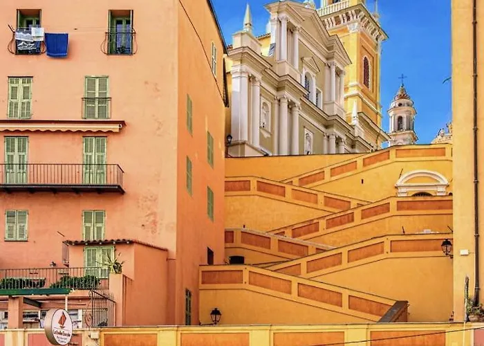 Sablettes Beach-plage-vue Mer-centre * Menton